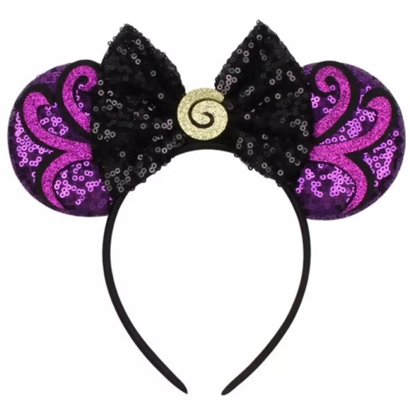 Accessories - Minnie Mouse Ursula Little Mermaid Headband & Bow